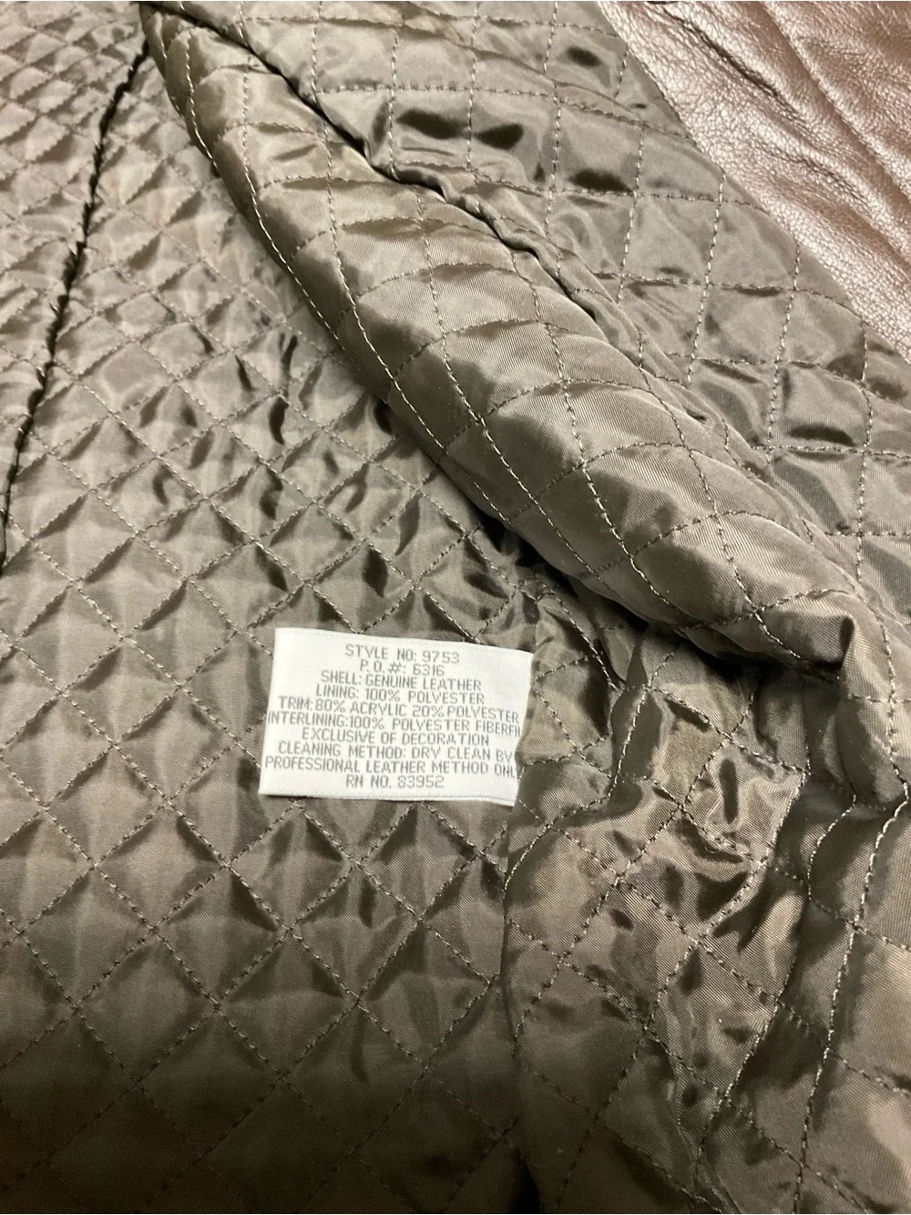 VTG Y2K Bagatelle Brown Genuine Leather Jacket Faux Fur Collar. Size 10